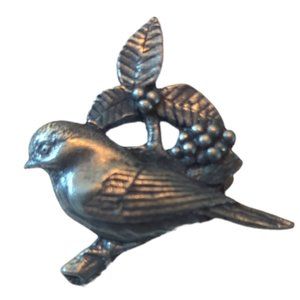2002 birds and blooms robin scatter pin brooch
